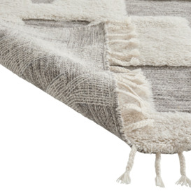 Launity Graphic Fringed Wool and Cotton Rug - thumbnail 2
