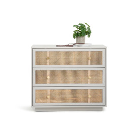 Paola Pine & Rattan Chest of 3 Drawers - thumbnail 2