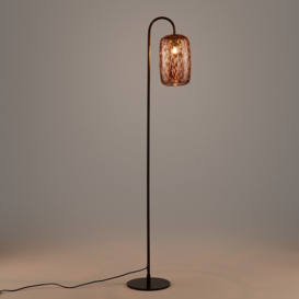 Toleco Metal and Amber Glass Floor Lamp - thumbnail 2