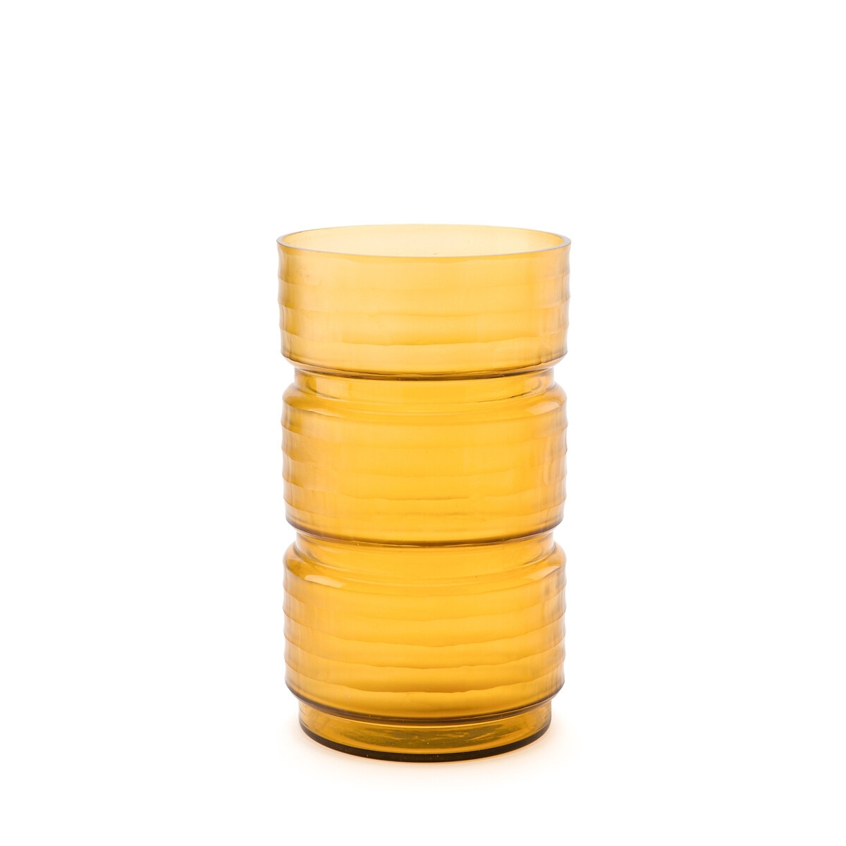 Sunira Transparent Yellow Glass Vase - image 1