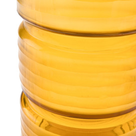 Sunira Transparent Yellow Glass Vase - thumbnail 3