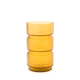 Sunira Transparent Yellow Glass Vase - thumbnail 1