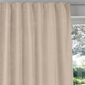 Velvet 100% Cotton Thermal Curtain with Hidden Tabs - thumbnail 2