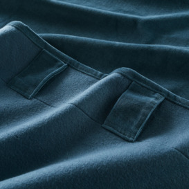 Velvet 100% Cotton Thermal Curtain with Hidden Tabs - thumbnail 3