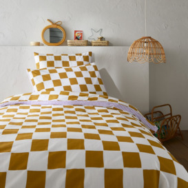 Lismore Checked 30% Recycled Cotton Child's Duvet Cover - thumbnail 1