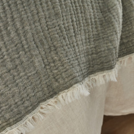 Taiga Wool & Cotton Muslin Bedspread - thumbnail 2