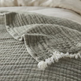 Taiga Wool & Cotton Muslin Bedspread - thumbnail 3
