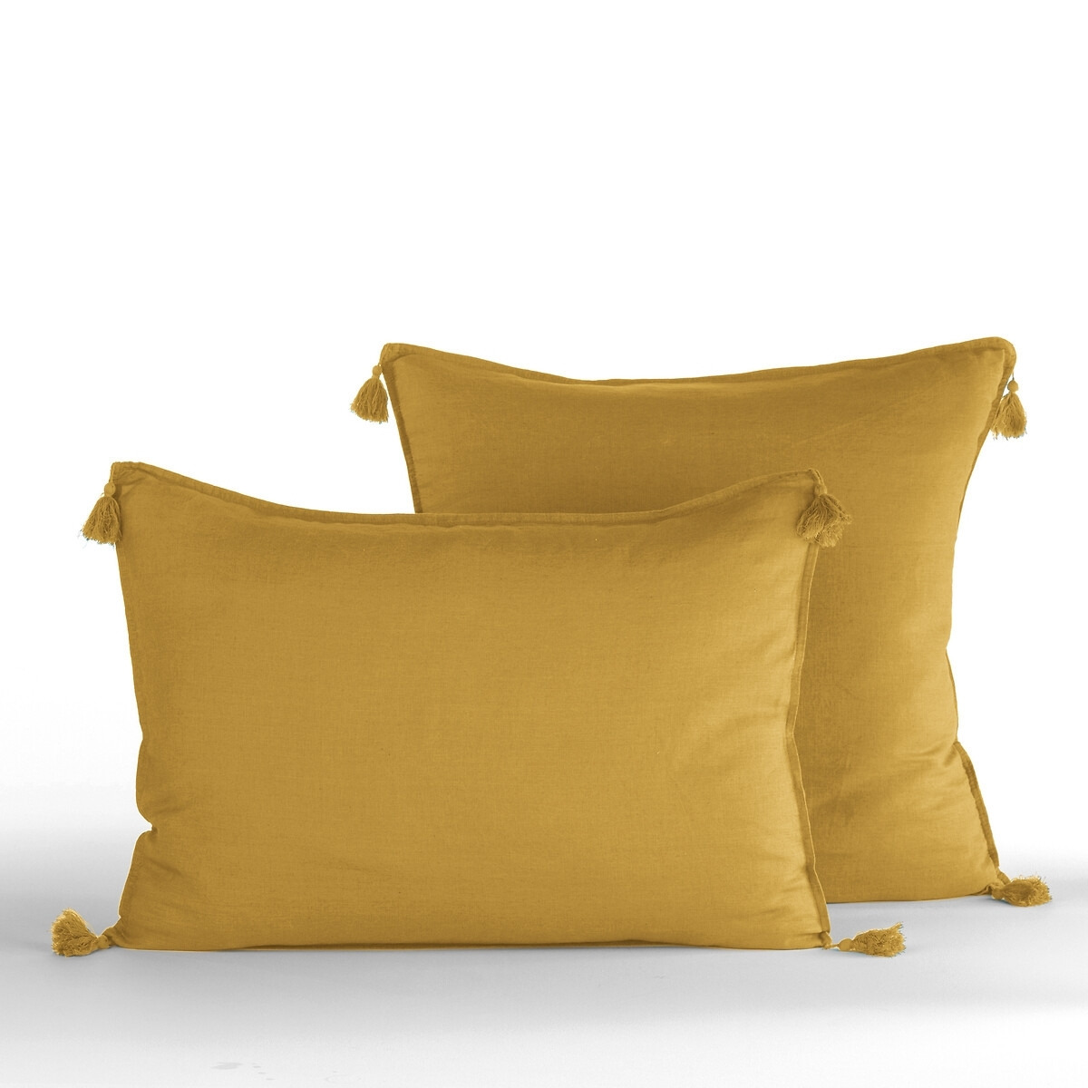 Carly Tassel 100% Washed Linen Pillowcase - image 1