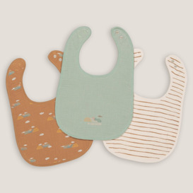 Pack of 3 Bibs in Cotton Muslin/Towelling - thumbnail 1