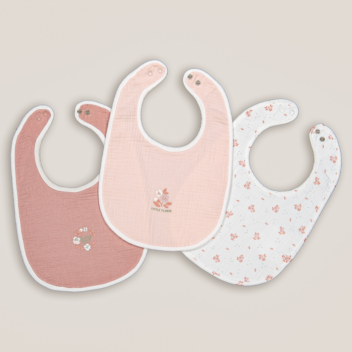 Pack of 3 Bibs in Cotton Jersey/Towelling - image 1