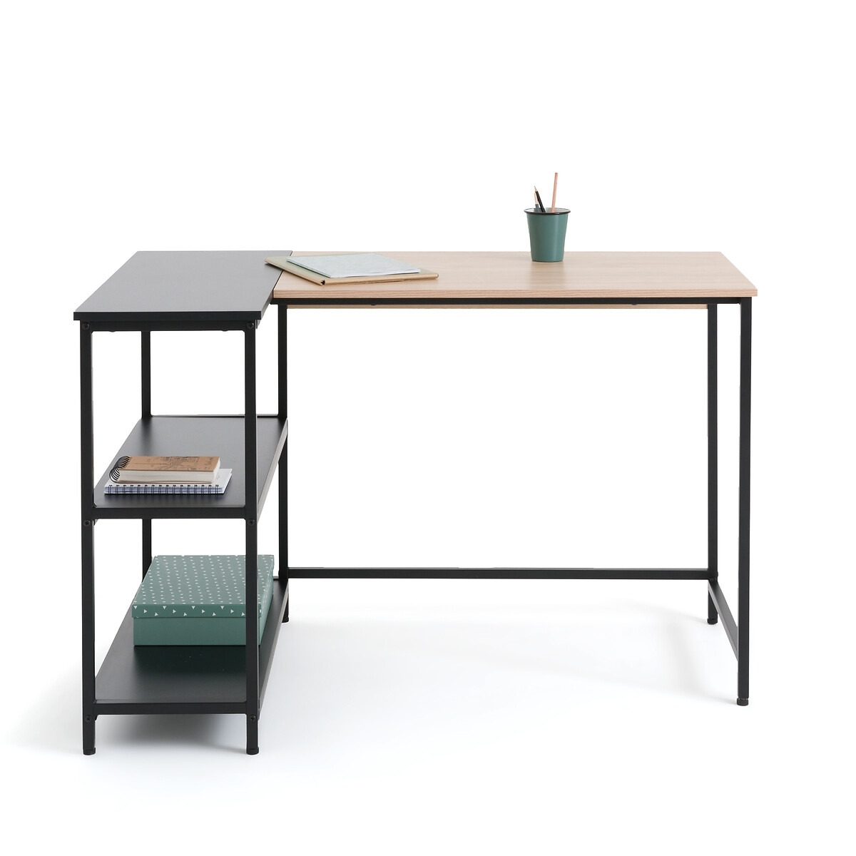 Alric Wood & Metal Corner Desk - image 1