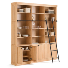 Gabin Pine Bookcase with Ladder - thumbnail 3