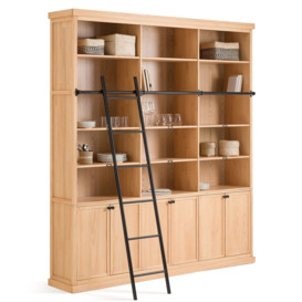 Gabin Pine Bookcase with Ladder - thumbnail 1