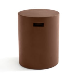 Raskin Round Cement-Effect Outdoor Side Table - thumbnail 1
