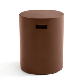 Raskin Round Cement-Effect Outdoor Side Table