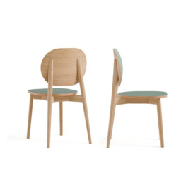 Set of 2 Quillan Formica & Oak Veneer Chairs - thumbnail 2