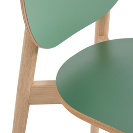 Set of 2 Quillan Formica & Oak Veneer Chairs - thumbnail 3