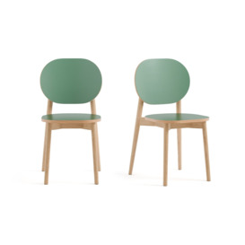 Set of 2 Quillan Formica & Oak Veneer Chairs - thumbnail 1