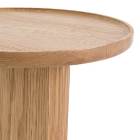 Stigido Solid Oak Side Table - thumbnail 3