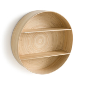 Tabios 50cm Diameter Round Bamboo Wall Shelf - thumbnail 3