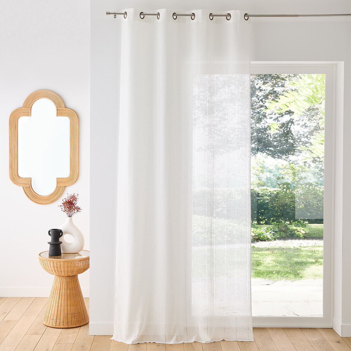 Mercy Polyester & Linen Eyelet Voile Curtain - image 1