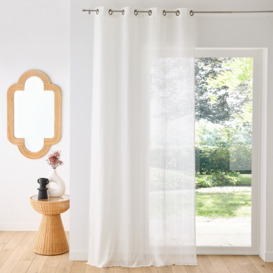 Mercy Polyester & Linen Eyelet Voile Curtain