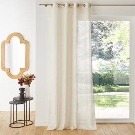 Aron Polyester & Linen Sheer Eyelet Curtain