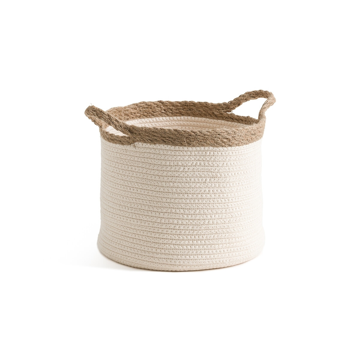 Osinia 26cm Diameter Cotton & Jute Round Basket - image 1