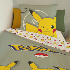 Pokémon Trio Fun Khaki 100% Cotton Bed Set - thumbnail 2