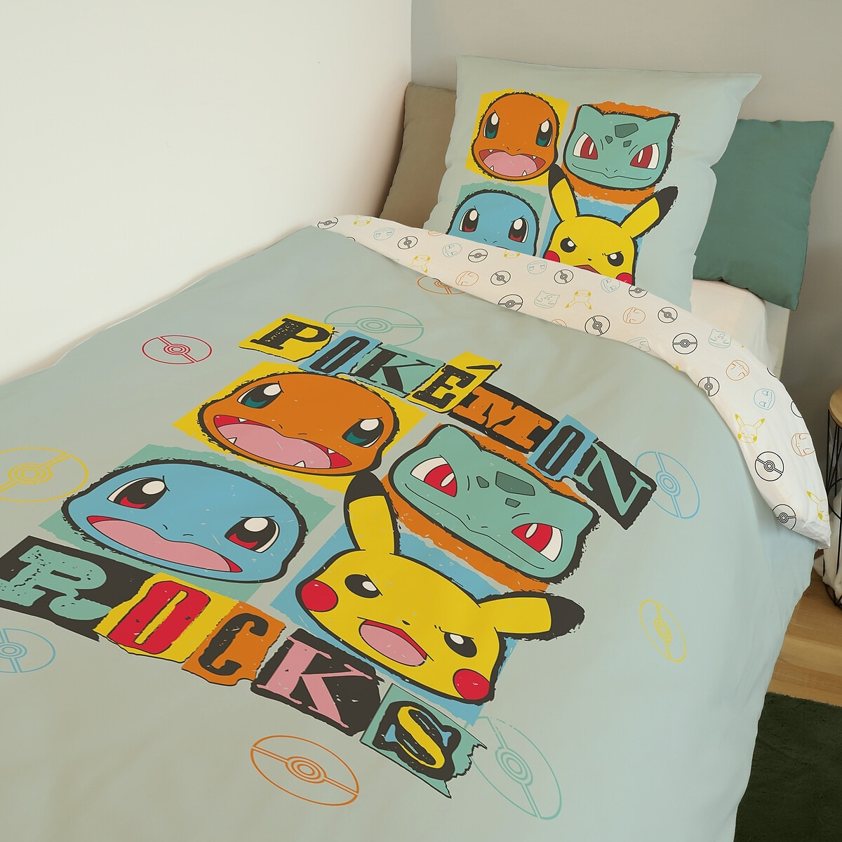 Pokemon Rocks 100% Cotton Bed Set - image 1