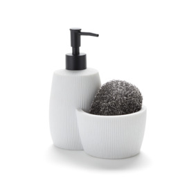 Jihane Polyresin Soap Dispenser and Sponge Holder