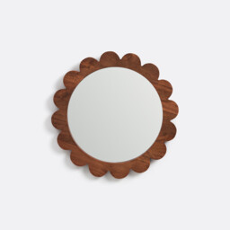 Fleora Mango Wood Mirror, Diameter 39.5cm - thumbnail 1