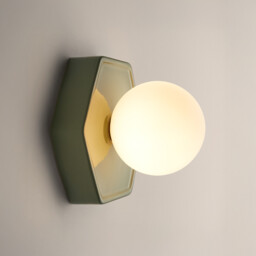 Holi Ceramic/Opaline Glass Hexagonal Wall Light Or Ceiling Light - thumbnail 3