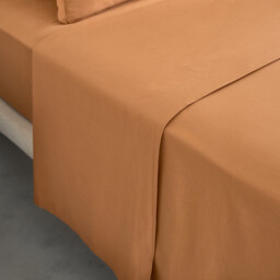 Sabbal Washed Cotton Percale 300 Thread Count Flat Sheet - thumbnail 3