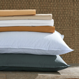 Sabbal Washed Cotton Percale 300 Thread Count Flat Sheet - thumbnail 4