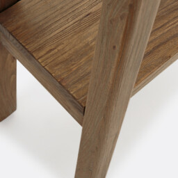 Asayo Solid Elm Two Tier Console Table - thumbnail 4