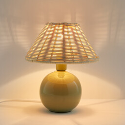 Alios Ceramic & Rattan Table Lamp - thumbnail 3