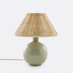 Alios Ceramic & Rattan Table Lamp - thumbnail 1