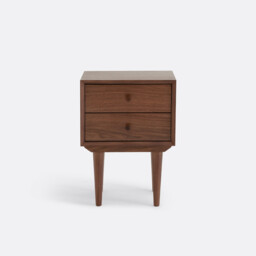 Quilda Walnut/Veneer Vintage Bedside Table - thumbnail 2