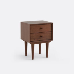 Quilda Walnut/Veneer Vintage Bedside Table - thumbnail 1