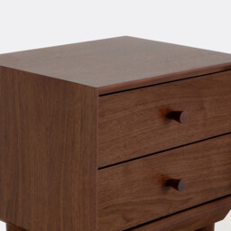 Quilda Walnut/Veneer Vintage Bedside Table - thumbnail 3