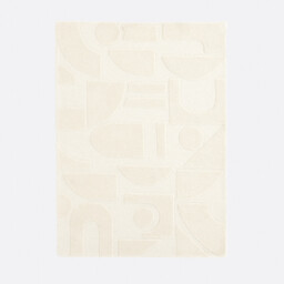 100% Wool Graphic Print Rug, Melko