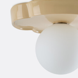 Holi Flower-Shaped Ceramic and Opaline Glass Ceiling Light Or Wall Light, Diameter 30.3cm - thumbnail 4