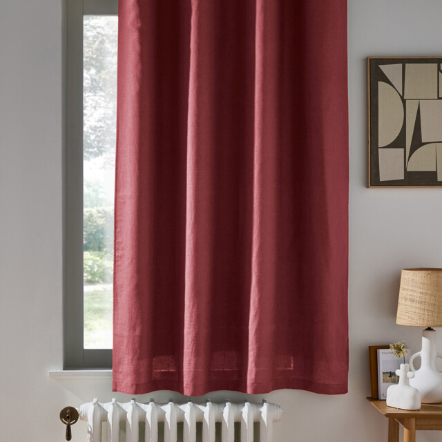 Onega Blackout Radiator Curtain in Washed Linen - image 1