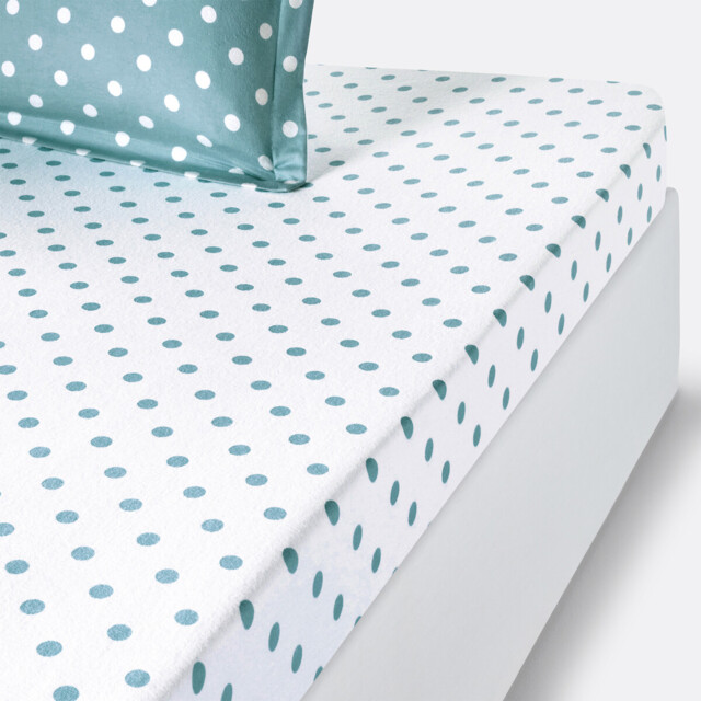 Clarisse Polka Dot Brushed Cotton Fitted Sheet - image 1