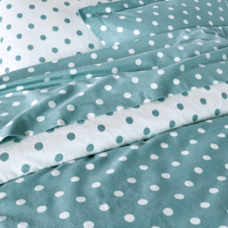 Clarisse Polka Dot Brushed Cotton Fitted Sheet - thumbnail 3