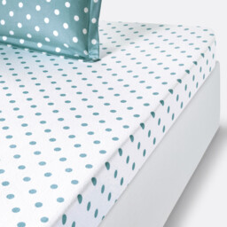 Clarisse Polka Dot Brushed Cotton Fitted Sheet