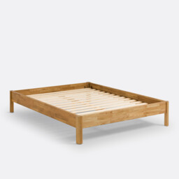 Zulda Solid Oak Bed Frame with Bed Base - thumbnail 4