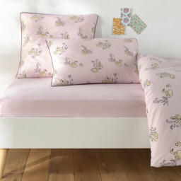 Swan Child's Fitted Sheet in 50% Recycled Washed Cotton - thumbnail 4