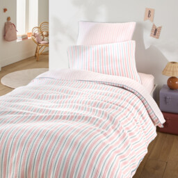 Adèle Striped Cotton Muslin Child's Pillowcase - thumbnail 4